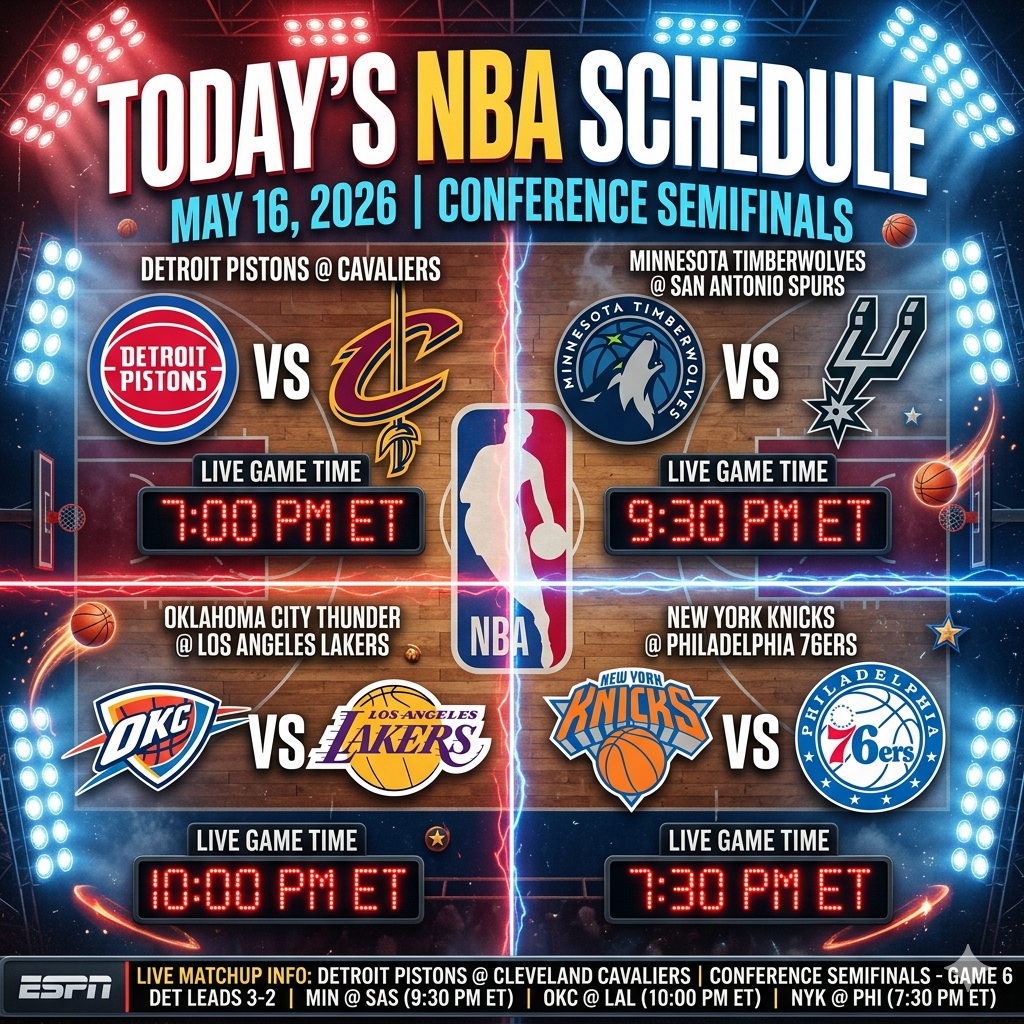NBA Schedule Today Games, Times & TV Channels